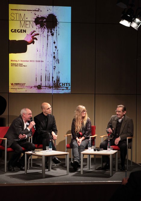 v.l.n.r.: Burkhard Baltzer, Johannes Söllner, Dorothea Ferber, Gernot Tschirwitz Foto: Kerstin Brümmer